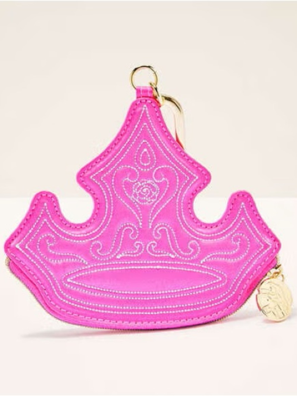 Bath & Body Works Pink Crown-Shaped Wallet Key Charm